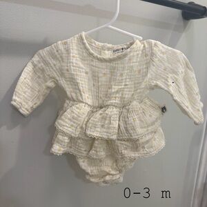 Cream Baby Romper